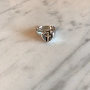 James Avery silver cross ring